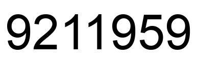 Number 9211959 black image