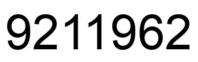 Number 9211962 black image