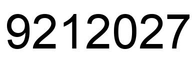 Número 9212027 imagen negro