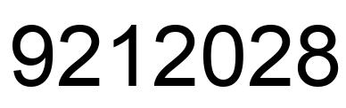 Number 9212028 black image