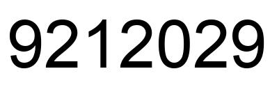 Número 9212029 imagen negro