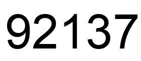 Number 92137 black image