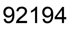 Número 92194 imagen negro