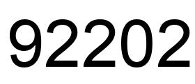 Número 92202 imagen negro