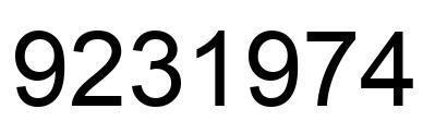 Número 9231974 imagen negro