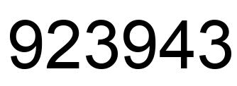 Número 923943 imagen negro