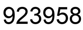 Número 923958 imagen negro