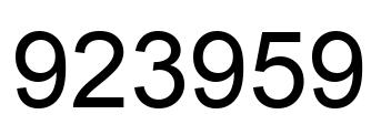 Número 923959 imagen negro