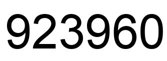 Número 923960 imagen negro