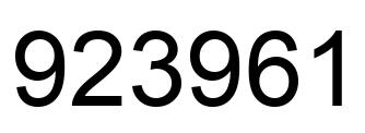 Número 923961 imagen negro