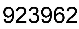 Número 923962 imagen negro
