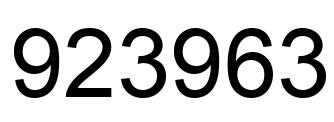 Number 923963 black image