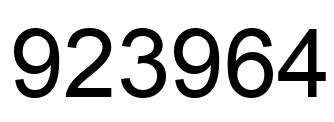 Número 923964 imagen negro