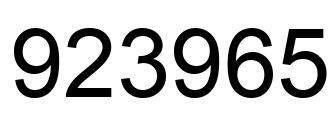 Número 923965 imagen negro