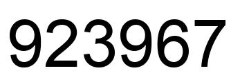 Número 923967 imagen negro