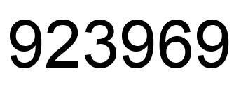 Número 923969 imagen negro
