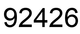 Number 92426 black image