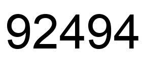 Number 92494 black image