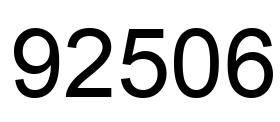 Number 92506 black image