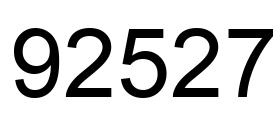 Number 92527 black image