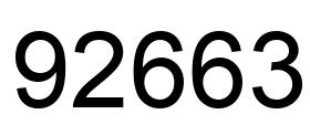 Número 92663 imagen negro