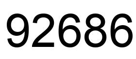 Number 92686 black image