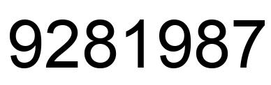 Número 9281987 imagen negro