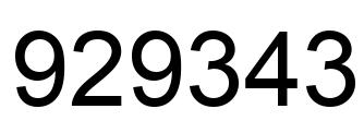 Número 929343 imagen negro