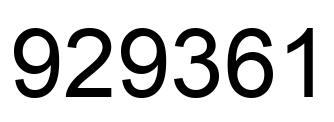 Número 929361 imagen negro