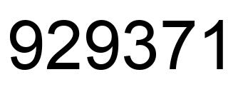 Número 929371 imagen negro