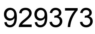 Número 929373 imagen negro