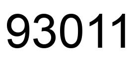 Número 93011 imagen negro