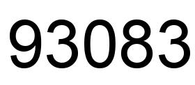 Number 93083 black image