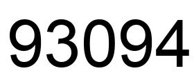 Número 93094 imagen negro
