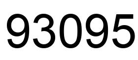 Número 93095 imagen negro