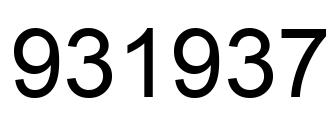 Number 931937 black image