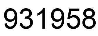 Number 931958 black image