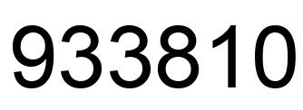 Number 933810 black image
