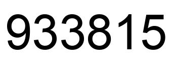 Number 933815 black image
