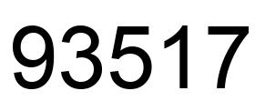 Number 93517 black image