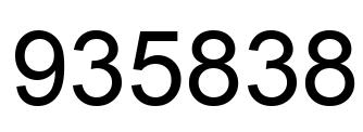 Número 935838 imagen negro