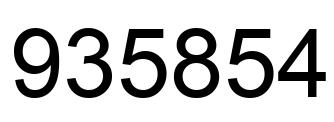 Number 935854 black image
