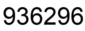 Number 936296 black image