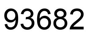 Number 93682 black image