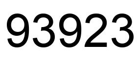 Número 93923 imagen negro