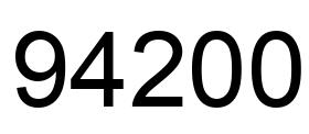 Number 94200 black image