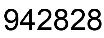 Number 942828 black image