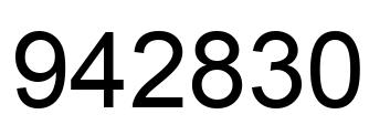 Number 942830 black image