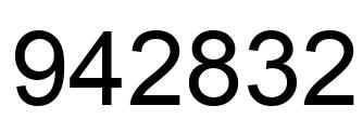 Number 942832 black image