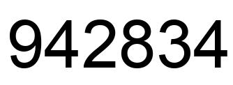 Number 942834 black image